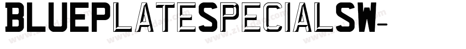 BLUEPlateSpecialSW字体转换