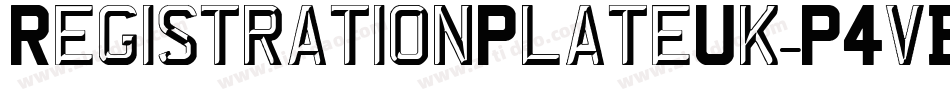 RegistrationPlateUk-P4vB字体转换