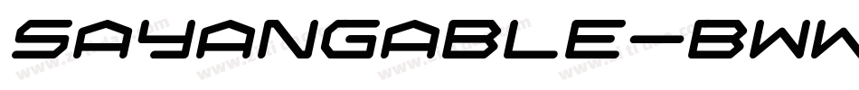 Sayangable-BWWqn字体转换