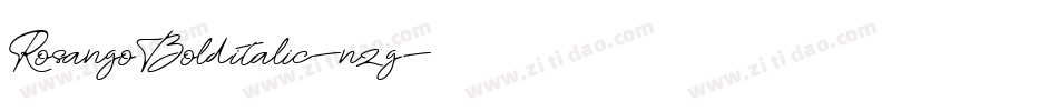 RosangoBolditalic-nzg字体转换