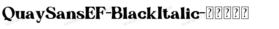 QuaySansEF-BlackItalic字体转换
