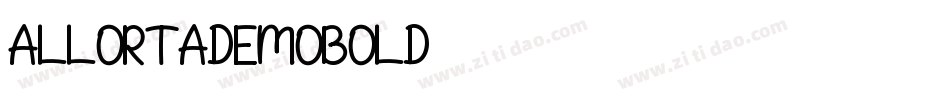 AllortaDemoBold字体转换