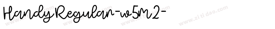 HandyRegular-w5m2字体转换