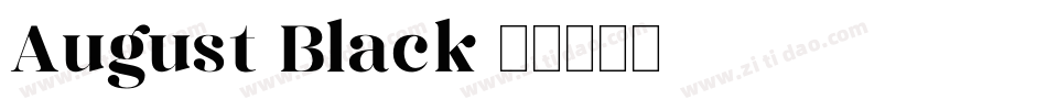 August-Black字体转换