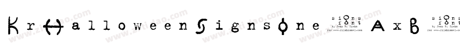 KrHalloweenSignsOne-AxB7字体转换