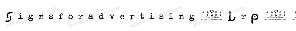 Signsforadvertising-LrP5字体转换
