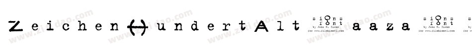 ZeichenHundertAlt-aaza字体转换