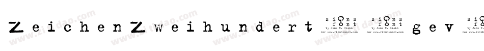 ZeichenZweihundert-0gev字体转换
