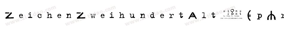 ZeichenZweihundertAlt-EpMr字体转换