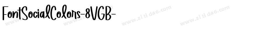 FontSocialColors-8VGB字体转换