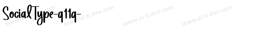 SocialType-q11q字体转换