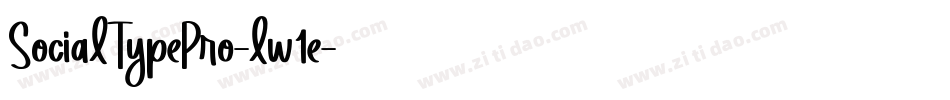 SocialTypePro-lw1e字体转换