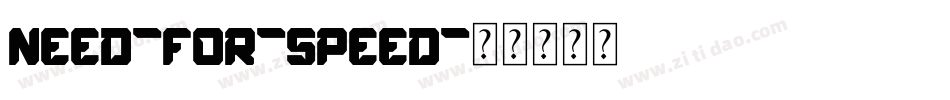 Need-for-Speed字体转换