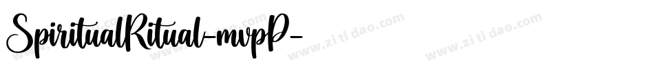SpiritualRitual-mvpP字体转换