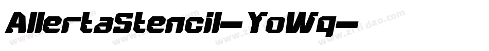 AllertaStencil-YoWq字体转换