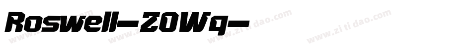 Roswell-ZOWq字体转换