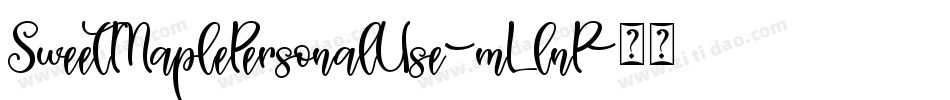SweetMaplePersonalUse-mLlnP字体转换