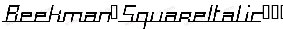 Beekman-SquareItalic字体转换