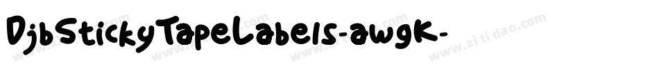 DjbStickyTapeLabels-awgK字体转换