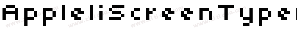 AppleIiScreenTypeface-2aP3字体转换