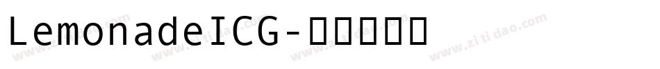 LemonadeICG字体转换
