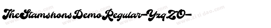 TheStamshonsDemoRegular-YzqZO字体转换