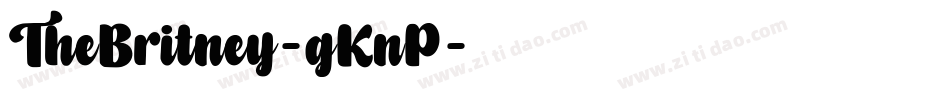 TheBritney-gKnP字体转换 TheBritney-gKnP字体转换