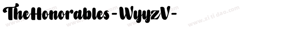 TheHonorables-WyyzV字体转换
