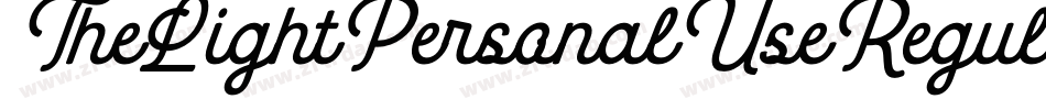 TheLightPersonalUseRegular-GE8O字体转换