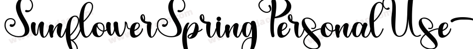 SunflowerSpringPersonalUse-axA85字体转换