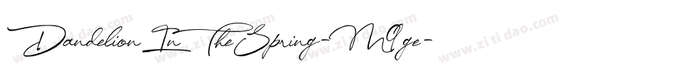 DandelionInTheSpring-M9ge字体转换