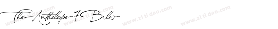 TheAnthelope-7Brlw字体转换 TheAnthelope-7Brlw字体转换