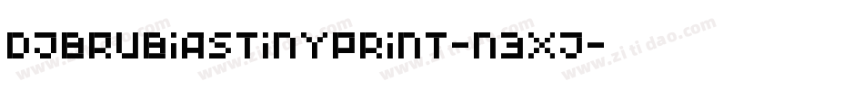 DjbRubiasTinyPrint-n3XJ字体转换