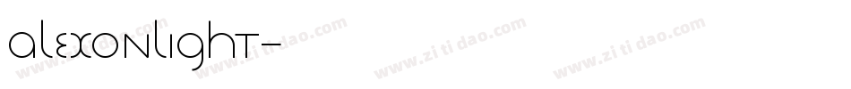 AlexonLight字体转换