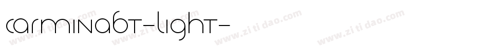 CarminaBT-Light字体转换