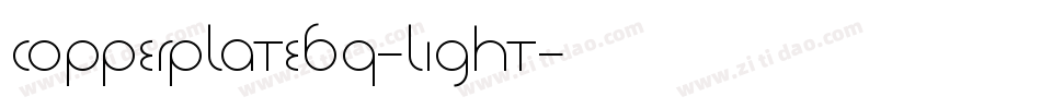 CopperplateBQ-Light字体转换