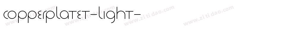 CopperplateT-Light字体转换