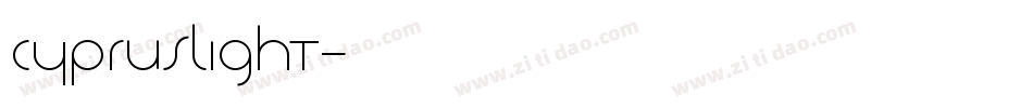 CyprusLight字体转换