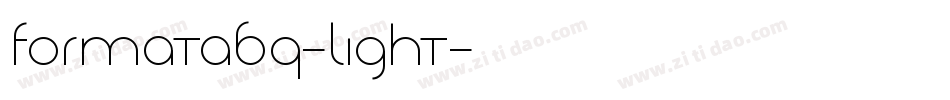 FormataBQ-Light字体转换