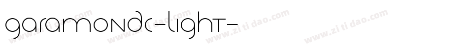 GaramondC-Light字体转换