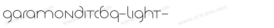 GaramondITCBQ-Light字体转换