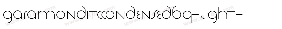GaramondITCCondensedBQ-Light字体转换