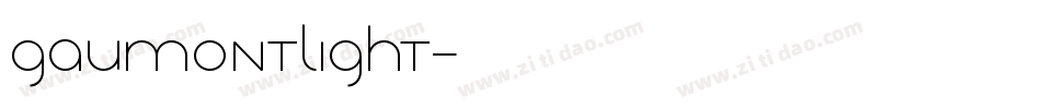 GaumontLight字体转换