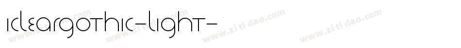 Icleargothic-Light字体转换