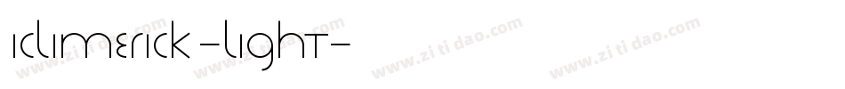 Iclimerick-Light字体转换