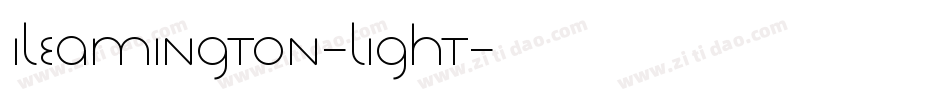 Ileamington-Light字体转换