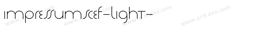 ImpressumSCEF-Light字体转换
