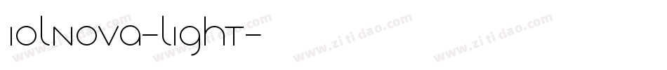 Iolnova-Light字体转换