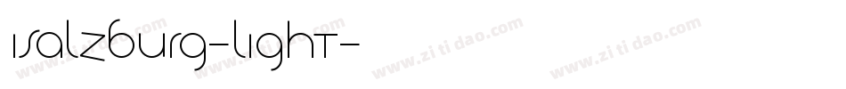 Isalzburg-Light字体转换