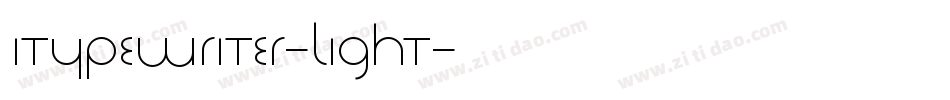 Itypewriter-Light字体转换